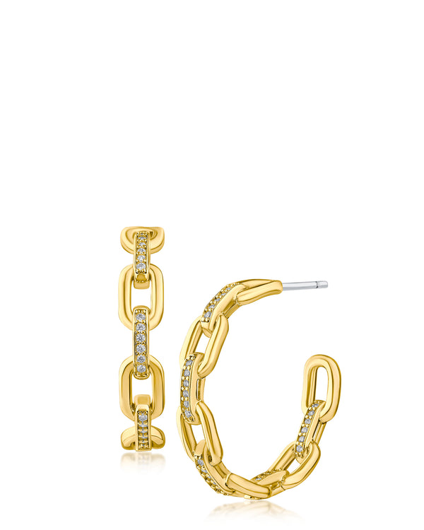 kenneth jay lane Chain Hoop Earrings