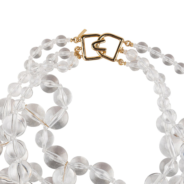 Kenneth Jay Lane Clear Cluster Drops Necklace