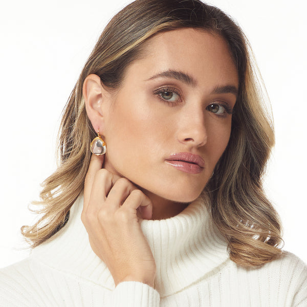 Kenneth Jay Lane Clear Glass Wire Earrings