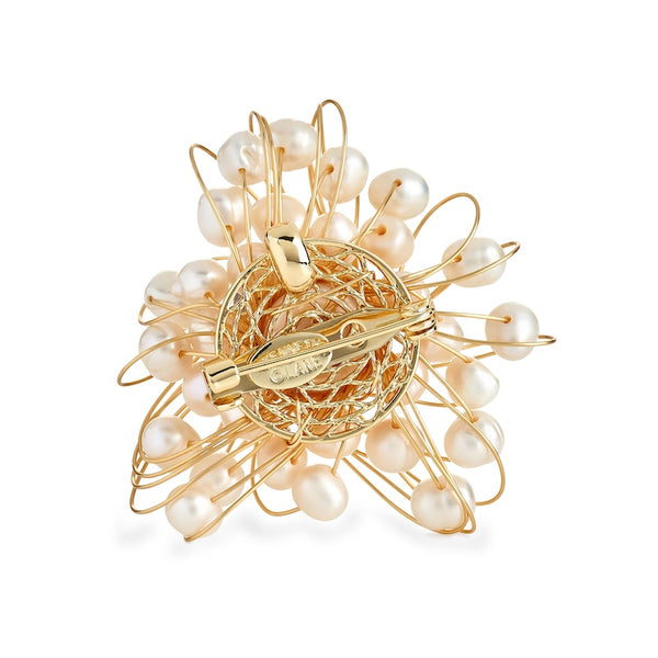 Kenneth Jay Lane Cluster Pearl Flower Pin