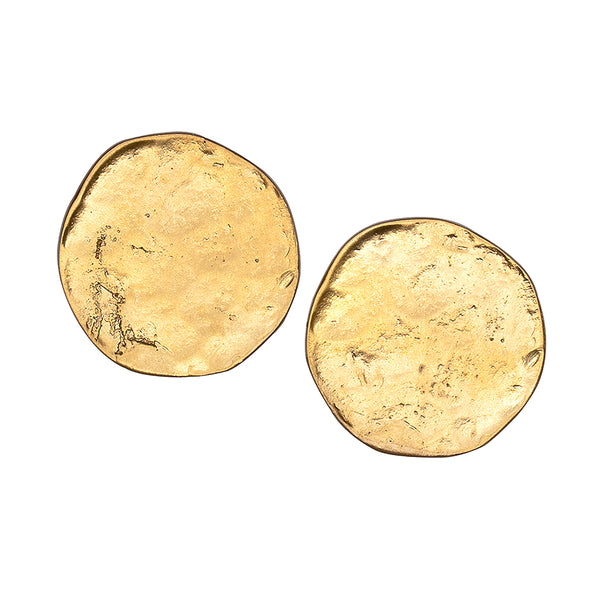 kenneth jay lane Coin Button Clip Earrings