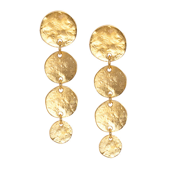 kenneth jay lane Coin Drop Pierced Earrings