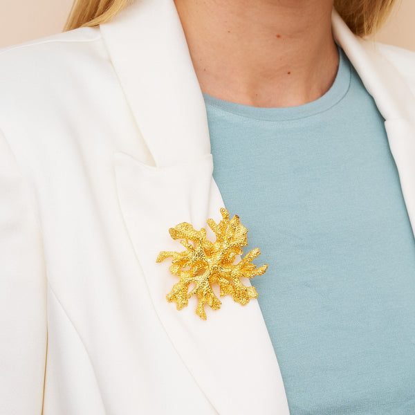 Kenneth Jay Lane Coral Cluster Pin