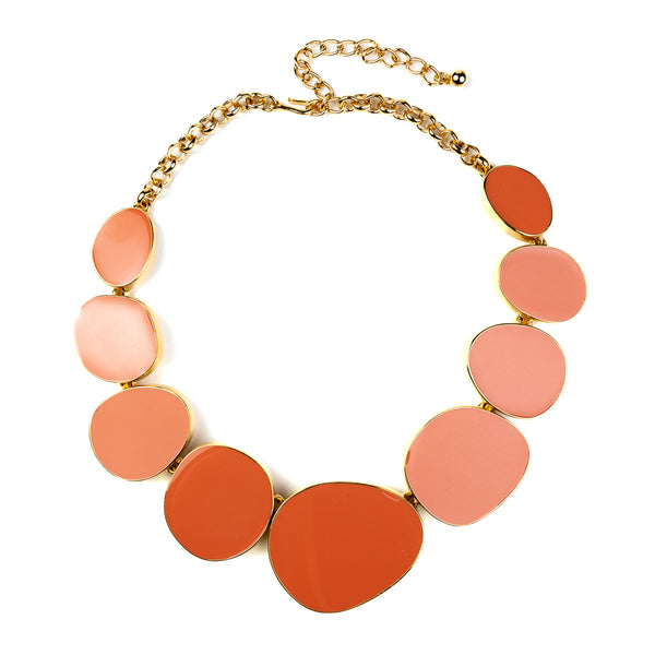 kenneth jay lane Coral Enamel Necklace