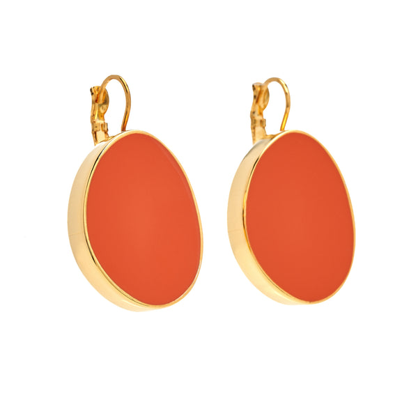 kenneth jay lane Coral Kidney Pierced Earrings