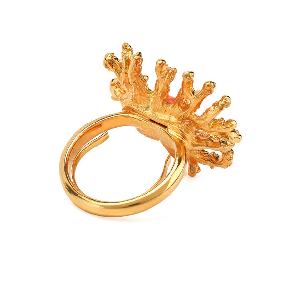 Kenneth Jay Lane Coral Reef Ring - Coral Center