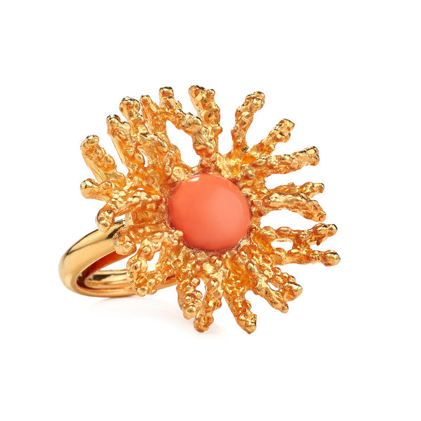 kenneth jay lane Coral Reef Ring - Coral Center