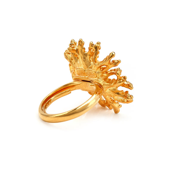 Kenneth Jay Lane Coral Reef Ring - Turquoise Center