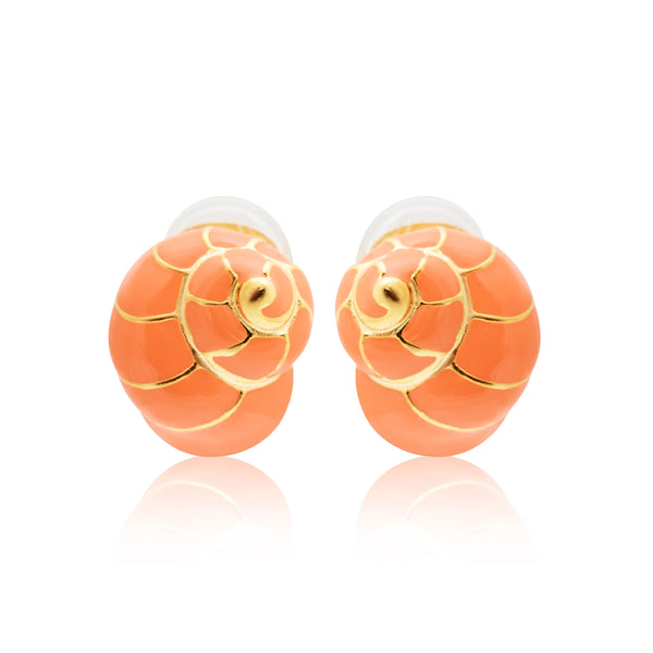 kenneth jay lane Coral Seashell Clip-On Earrings