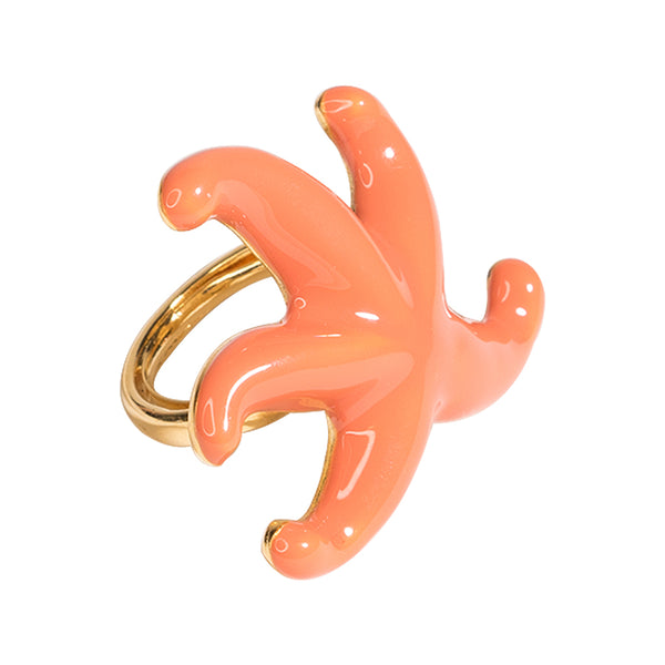 kenneth jay lane Coral Starfish Ring