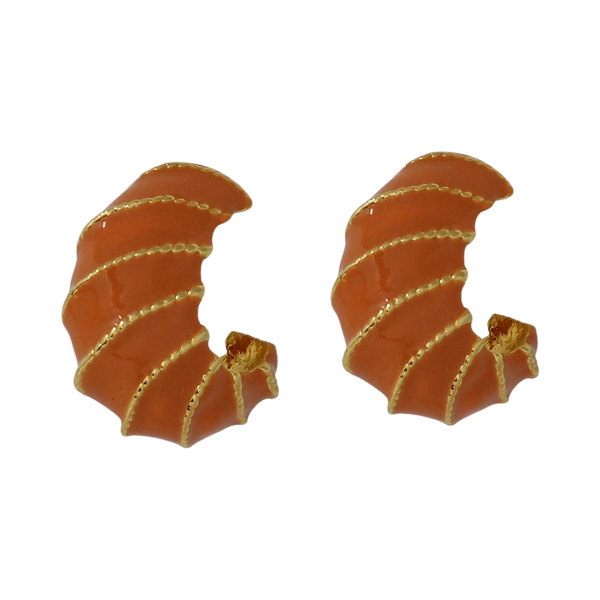 kenneth jay lane Coral Twist Rope Hoop Earring