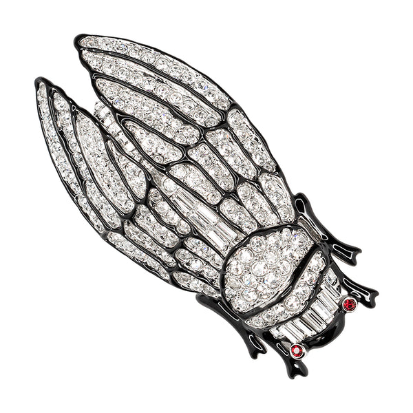 kenneth jay lane Crystal Cicada Brooch