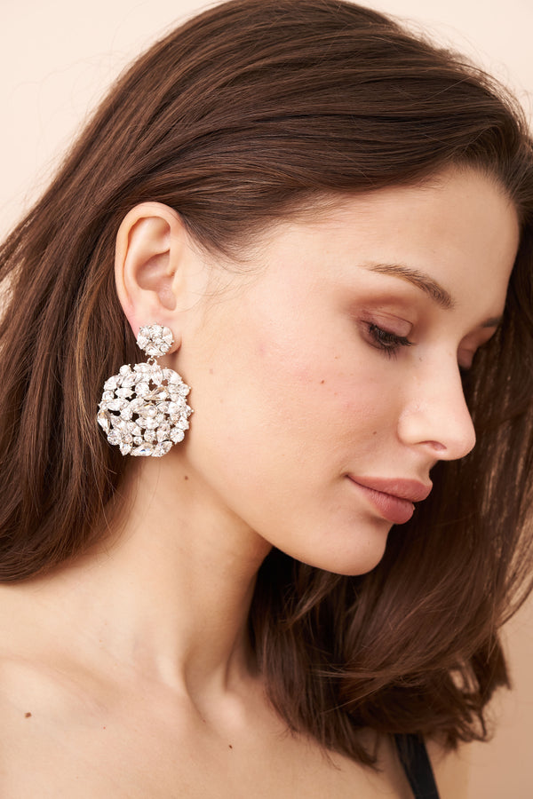 Kenneth Jay Lane Crystal Cluster Earrings