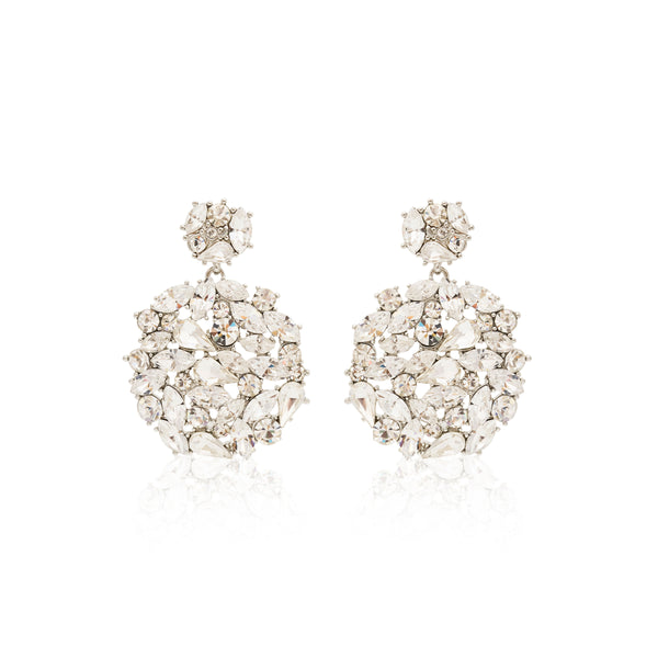 kenneth jay lane Crystal Cluster Earrings