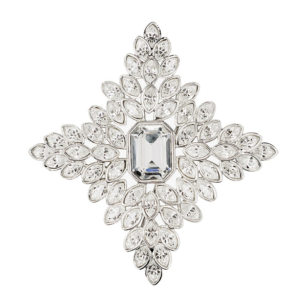 kenneth jay lane Crystal Cruciform Brooch