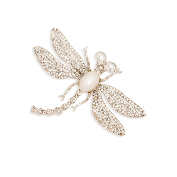 kenneth jay lane Crystal Dragonfly Pin