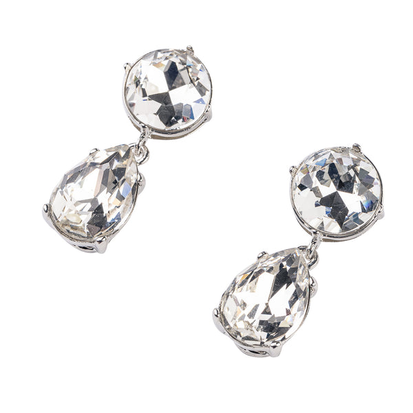 Kenneth Jay Lane Crystal Drop Pierced Earrings