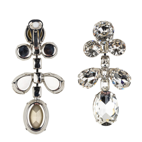 Kenneth Jay Lane Crystal Drops Clip Earring