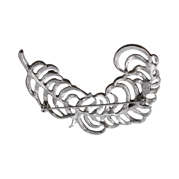 Kenneth Jay Lane Crystal Feather Pin