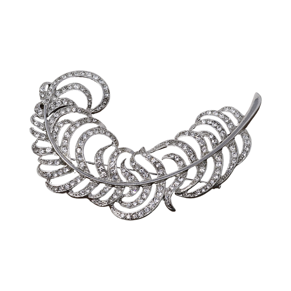 kenneth jay lane Crystal Feather Pin