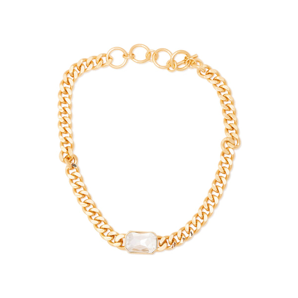 kenneth jay lane Crystal Octagon Chain Necklace