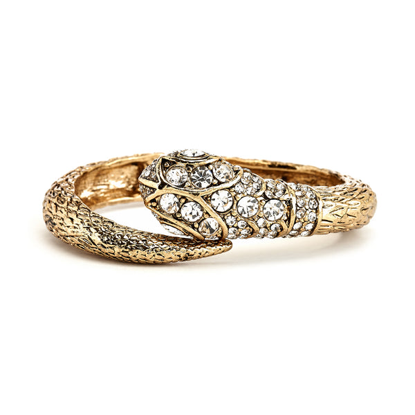 Kenneth Jay Lane Crystal Snake Head Bracelet