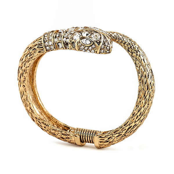 kenneth jay lane Crystal Snake Head Bracelet