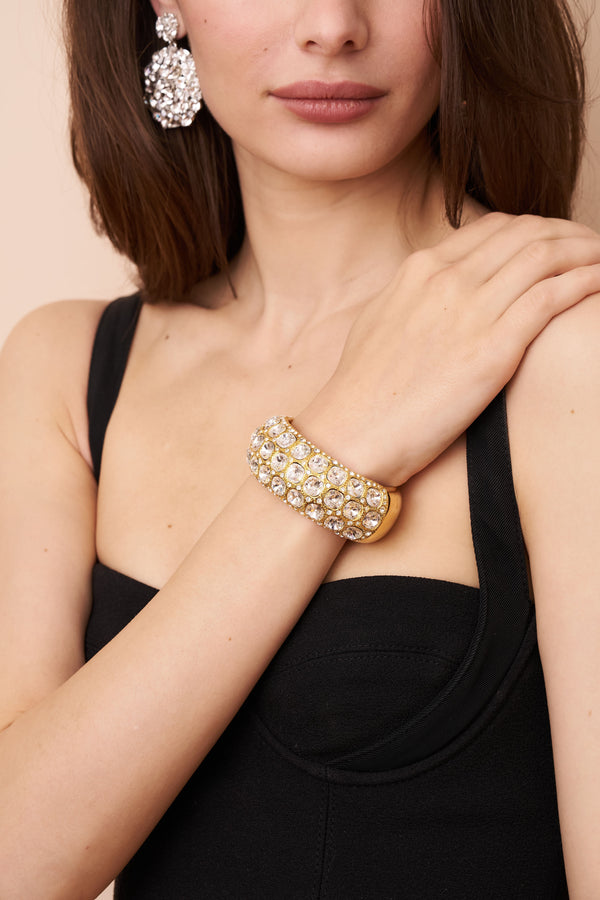 Kenneth Jay Lane Crystal Square Domed Bracelet