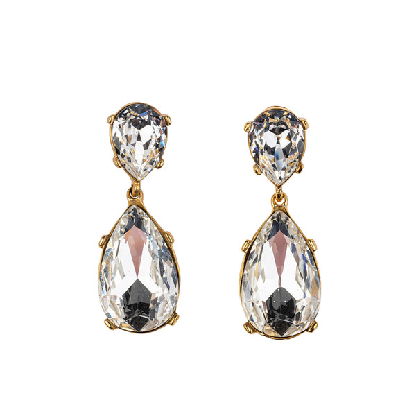 Kenneth Jay Lane Crystal Teardrop Earrings