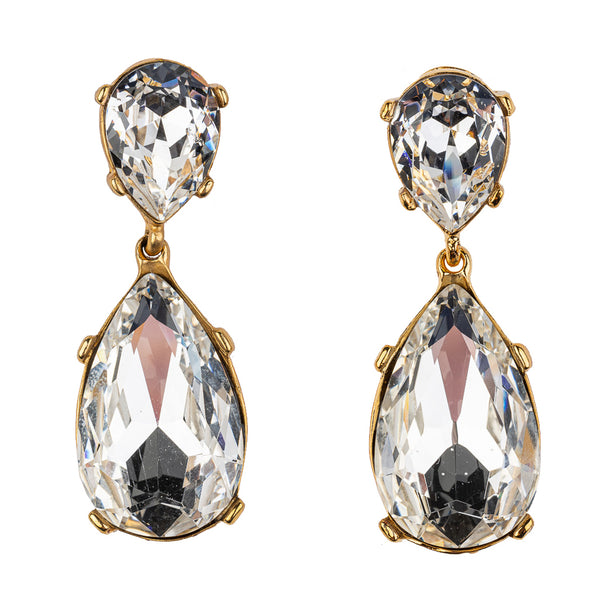 kenneth jay lane Crystal Teardrop Earrings