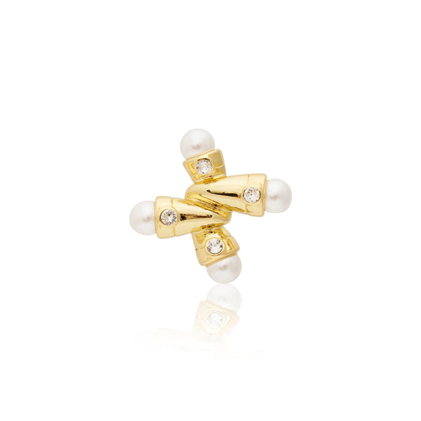 Kenneth Jay Lane Crystal "X" Earrings