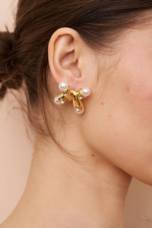 Kenneth Jay Lane Crystal "X" Earrings