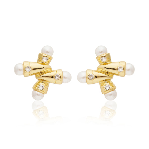 kenneth jay lane Crystal "X" Earrings