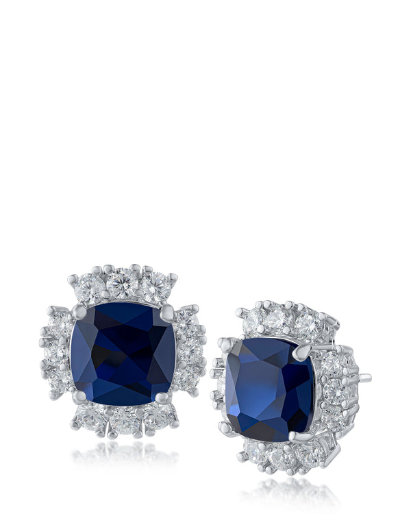 kenneth jay lane Cushion CZ Button Earrings