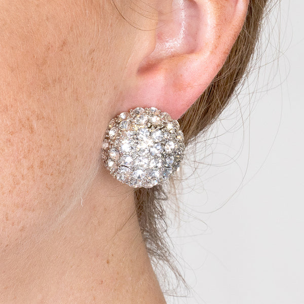 Kenneth Jay Lane Disco Ball Clip Earrings