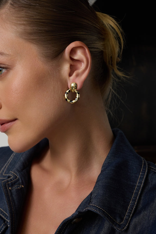 Kenneth Jay Lane Door Knocker Clip Earrings