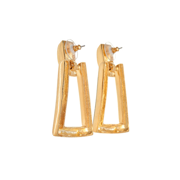 Kenneth Jay Lane Door Knocker Pierced Earrings