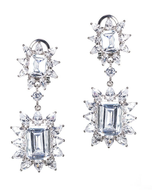 Kenneth Jay Lane Double Emerald Drop Earrings