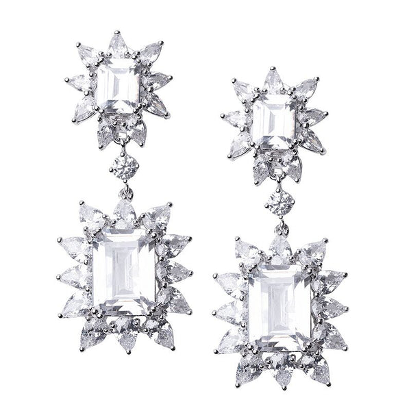 kenneth jay lane Double Emerald Drop Earrings