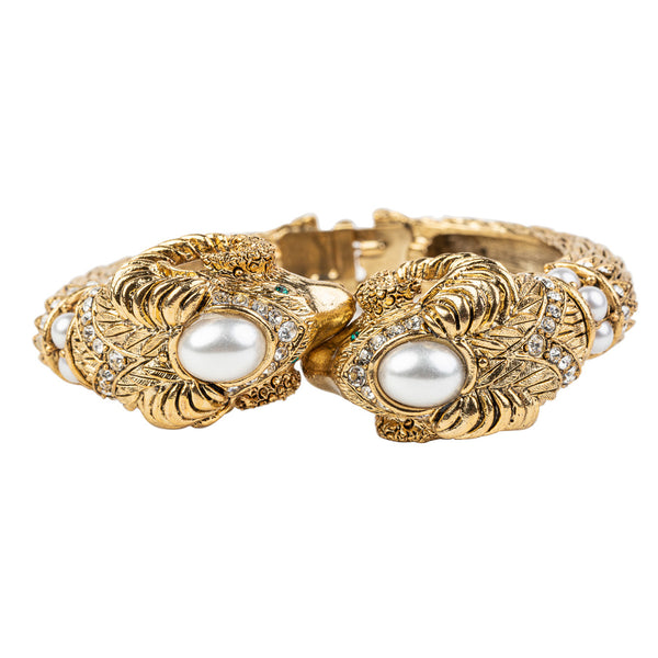 kenneth jay lane Double Rams Head Bracelet