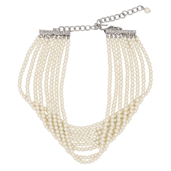 kenneth jay lane Eight Row Pearl Choker