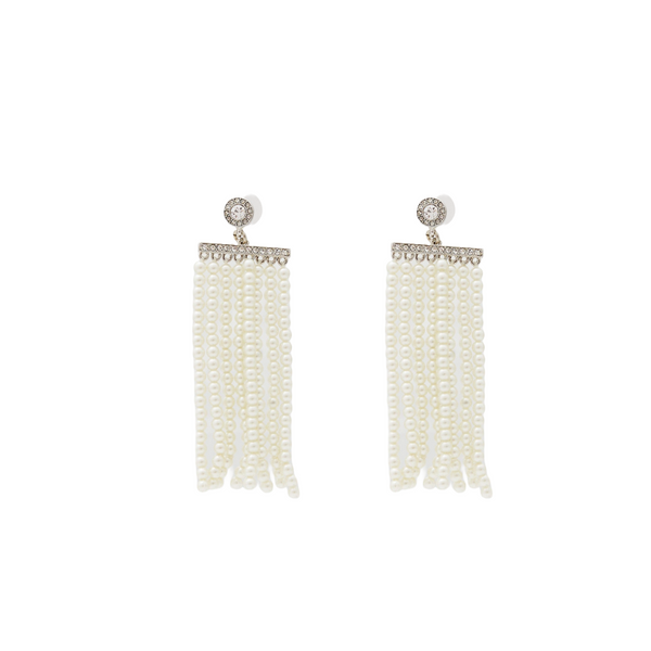 kenneth jay lane Eight Row Pearl Post Earring