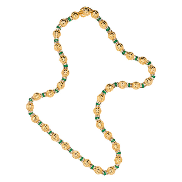 Kenneth Jay Lane Emerald Rhondells Necklace