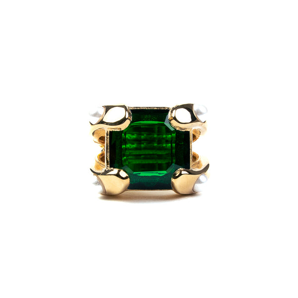 kenneth jay lane Emerald Square Stone Ring