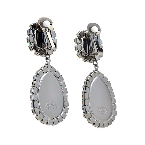 Kenneth Jay Lane Emerald Teardrop Earrings