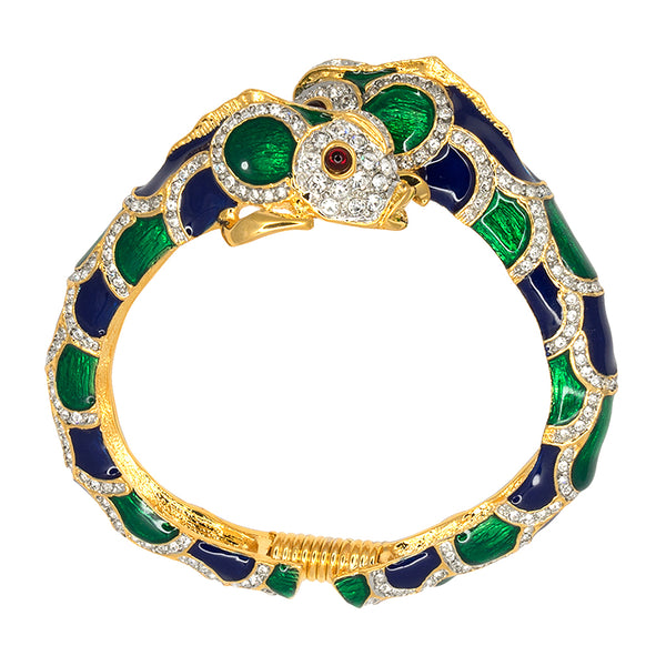 kenneth jay lane Enamel Fish Head Bracelet