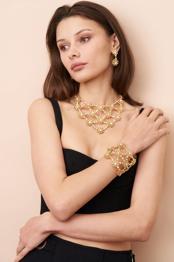 Kenneth Jay Lane Flower Cluster Bracelet