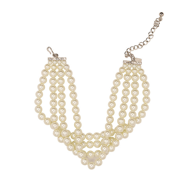 kenneth jay lane Four Row Pearl Choker