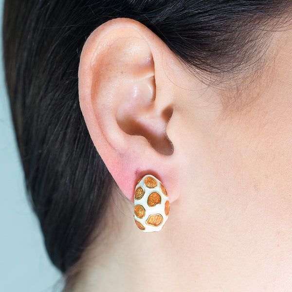 Kenneth Jay Lane Giraffe Print Earrings