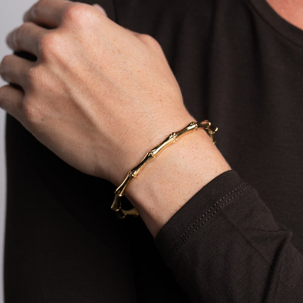 kenneth jay lane Gold Bamboo Bangle